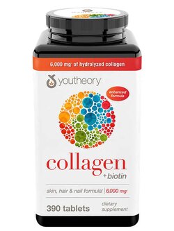 YouTheory Collagen สูตร Advanced 390 เม็ด มีคอลลาเจนประเภท 1,2,3 และกรดอะมิโน 18 ชนิด หมดอายุ 05/2027