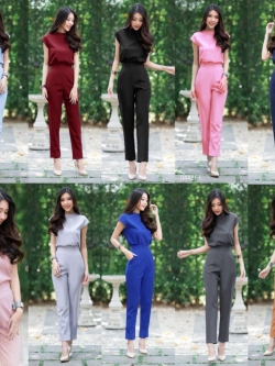 TW0442-SET 2 เสื้อคอตั้ง+กางเกง