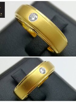 แหวนผู้ชายเพชรแท้ 0.07 cts