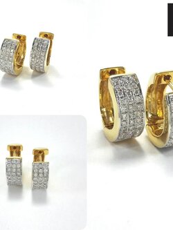 ต่างหูเพชรแท้ 0.66 cts