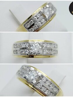 แหวนผู้ชายเพชรแท้รวม 0.52 cts