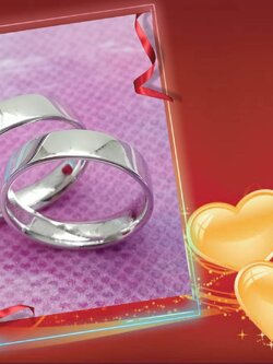 แหวนคู่ทองคำขาวแท้แบบเกลี้ยง ( Classic )