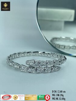 กำไลข้อมือประดับเพชรแท้ SERPENTI รวม 2.40 cts