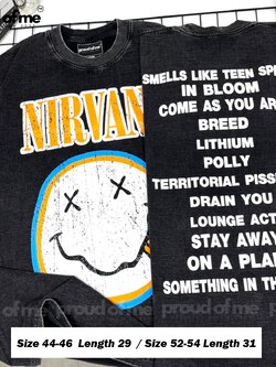 เสื้อยืดงานฟอกลาย NIRVANA