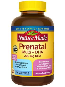 Nature Made Prenatal Multi + DHA วิตามินสำหรับคนท้อง 150 ซอฟท์เจล ฉลากใหม่ หมดอายุ 11/2026