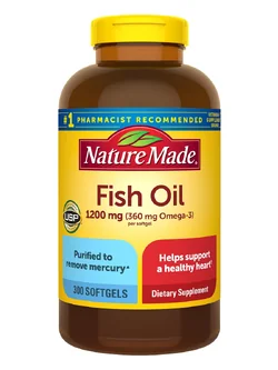 Nature Made Fish Oil 1200mg 300 softgels หมดอายุ 03/2027