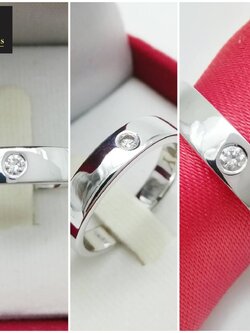 แหวนผู้ชายเพชรแท้ 0.07 cts