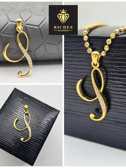 จี้เพชรตัวอักษรเอส S (ไม่รวมสร้อย)