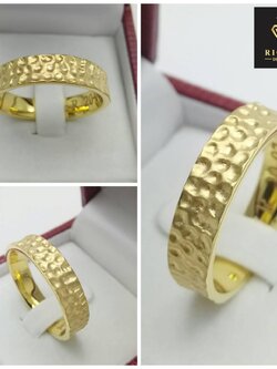 แหวนทองคำแท้ผู้ชาย Hammered Ring