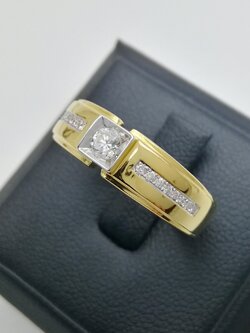 แหวนผู้ชายเพชรแท้ 0.23 cts