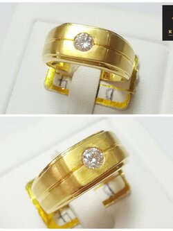 แหวนเพชรผู้ชายแท้ 0.20 cts