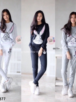 TW6877-SET แต่งเลื่อมกระต่าย