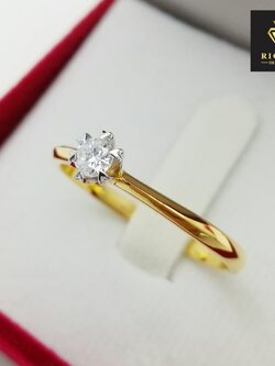 แหวนเพชรเบลเยี่ยมแท้ 0.11 cts