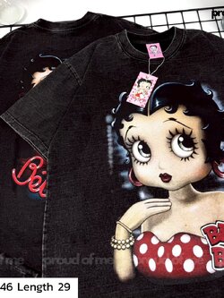 เสื้อยืดงานฟอกลาย BATTYBOOP