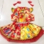 ชุดเต้นเด็กหญิงสีแดงแขนกุด PR42