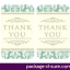 สติกเกอร์ THANK YOU สี่เหลื่ยมผืนผ้า ลายคลาสสิค แพ็ค 5 แผ่น 30 ดวง