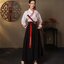 ชุดจีนฮั่น เสื้อขาว + กระโปรงดำ
