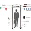 Hotel Super Market Usage Uniqscan Temperature Thermal Camera Security Walk through Metal Detector With Black body
