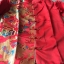 เสื้อจีนผู้ชายสีแดงลายมังกร สีทองน้ำเงิน ZH135