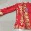 เสื้อจีนผู้ชายสีแดงลายมังกร สีทอง ZH135