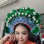 หัวมงกุฏใหญ่แบบเต็ม สีเขียว