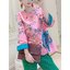 เสื้อสีชมพูผ้าโพลีลายปัก สวมหัว รหัส AA55 สินค้าพร้อมส่ง