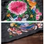 เสื้อแขนสั้นผ้าฝ้ายลายดอก เนื้อดี ใส่สบาย รหัส BD 76 สีดำ