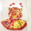 ชุดเต้นเด็กหญิงสีแดงแขนกุด PR42
