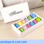 โปรโมชั่น//กล่องมาการอง 12 ชิ้น 20x11x5 สีขาวล้วน ลายเซ็นต์ macaron