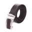เข็มขัดหนังแท้ สำหรับผู้ชาย แบบ Auto Locking ลายหนังจระเข้ สีน้ำตาลเข้ม รุ่น Croco