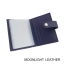 กระเป๋าใส่บัตร หนังแท้ Moonlight สีน้ำเงิน สวยเรียบหรู ดูแพง หนังนิ่มเบา ไม่ลอก ใส่บัตรได้มากถึง 40 ใบ มีกล่องเป็นของขวัญได้