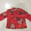 เสื้อผ้าฝ้ายสีแดงลายกุหลาบ . รหัส ZU 30 สินค้าพร้อมส่ง ผ้าไม่หนา. ใส่สบาย