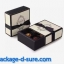 กล่องช็อคโกแลต 4 ช่อง 9x9x3.5 ลายหอไอเฟล กรมท่า เหลืองอ่อน
