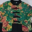 เสื้อผ้าฝ้ายแขนยาว สีเขียวpeony รหัส GR 53 สินค้าพร้อมส่ง