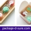 กล่องมาการองใส่ 1 ชิ้น 6.5x6.5+3.2 พลาสติกใส ฝาครอบบน แพค 6 ใบ