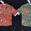 เสื้อจีนชายลายดอกไม้สีแดง