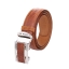เข็มขัดหนังแท้ สำหรับผู้ชาย แบบ Auto Locking ลายหนังจระเข้ สีแทน รุ่น Croco