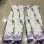 กี่เพ้ายาว ผ้าไหม สีขาวลายม่วง รหัส SW 156 สินค้าพร้อมส่ง