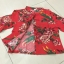 เสื้อผ้าฝ้ายสีแดงลายกุหลาบ . รหัส ZU 30 สินค้าพร้อมส่ง ผ้าไม่หนา. ใส่สบาย