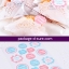 สติกเกอร์ Thank you & sweet lovely ฟ้า ชมพู แพ็ค 5 แผ่น 80 ดวง