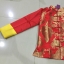 เสื้อจีนผู้ชายสีแดงลายมังกร 2 ด้าน สีทอง ZH135 พร้อมส่ง