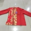 เสื้อจีนผู้ชายสีแดงลายมังกร สีทอง ZH135
