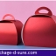 กล่องหูหิ้ว ทรงโดม เปิดบน 2 ด้าน 9x7.5x10 สีแดงเข้มเคลือบเงา