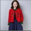 เสื้อผ้าฝ้ายผสมโพลี. สีแดง. รหัสJO62