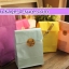 ถุงกระดาษสีแบบฐานตั้ง ไม่มีหูหิ้ว ไซส์เล็ก 23*12*8 สีม่วง